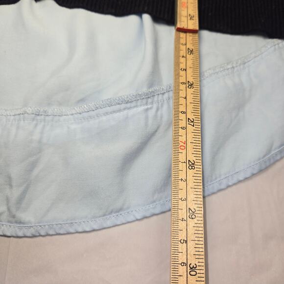 Reiss Womens 6 Addison Mixed Media Cardigan Top Blouse Blue Cashmere Wool Blend - Picture 8 of 13